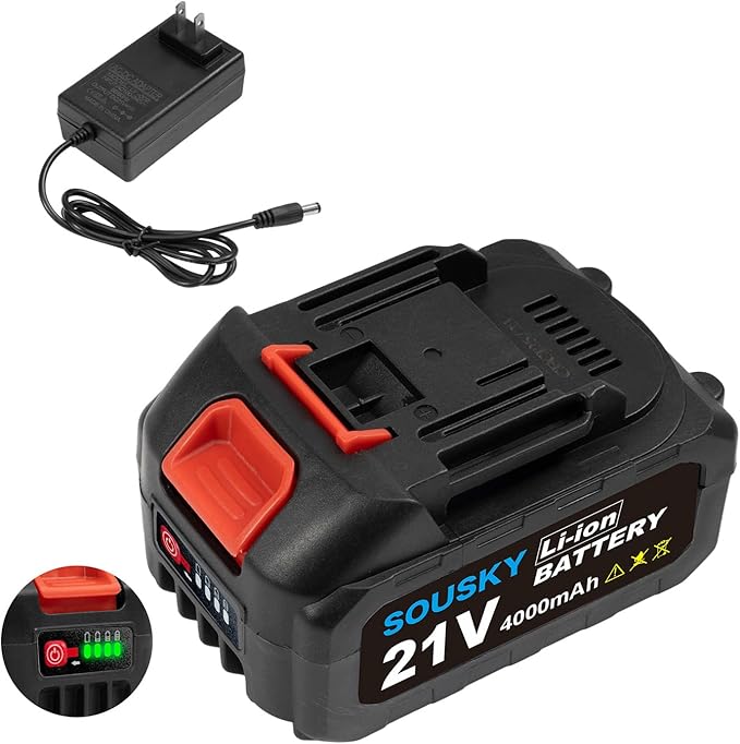 Mini Chainsaw Battery, 21V 4.0 Ah Lithium Battery
